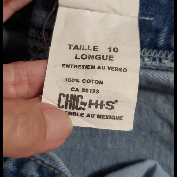 CHIC by H-I-S High rise 'Mom Jeans' 80s size 10 tall retro thick denim - Picture 6 of 13
